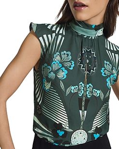 Zanna Printed Open Back Blouse