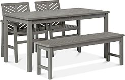 Harbor 4 Piece Outdoor Patio Dining Set