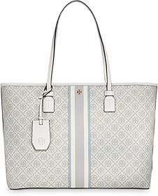 T Monogram Coated Canvas Tote