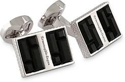 Swarovski Elements Rhodium Plated Signature Cufflinks