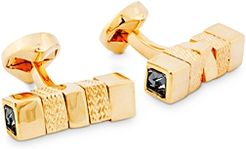 Rotating Herringbone Square Cylinder Cufflinks