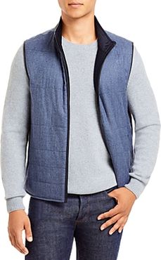 Wool Quilted Herringbone Reversible Vest