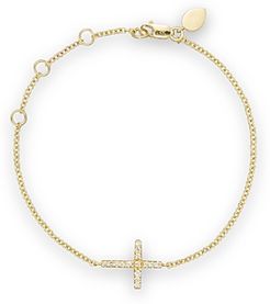 14K Yellow Gold Cross Bracelet