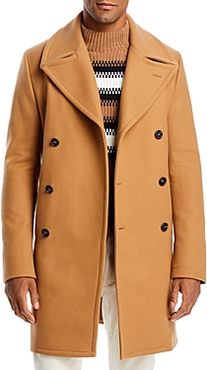 Wool Blend Regular Fit Double Breasted Peacoat