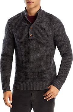 Ribbed Quarter Button Sweater