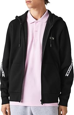 Classic Fit Printed Bands Zip Front Hoodie