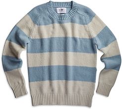 Nathan 6542 Wool Blend Stripe Regular Fit Crewneck Sweater