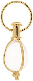 Oval Crystal Amulet in 18K Yellow Gold