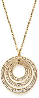 18K Yellow Gold Glamazon Stardust Three-Ring Concentric Necklace with Diamonds, 20.5