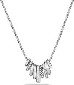 Stax Rondelle Pendant Necklace with Diamonds