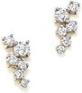 14K Yellow Gold Scattered Diamond Stud Earrings