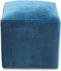 Jax Velvet Cube Ottoman