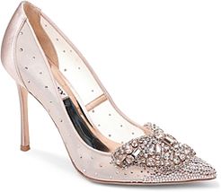 Quintana Glitter & Mesh High-Heel Pumps