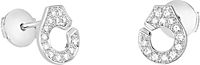 18K White Gold Menottes Diamond Stud Earrings