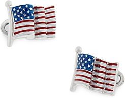 Sterling Silver American Flag Cufflinks