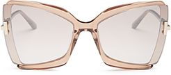 Gia Butterfly Sunglasses, 63mm