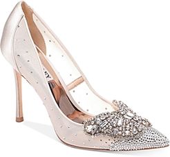 Quintana Glitter & Mesh High-Heel Pumps