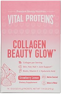 Beauty Collagen Glow Supplement Stick Pack Box - Strawberry Lemon