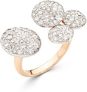 18K Rose Gold Sabbia Diamond Pave Disc Cuff Ring