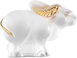 Small Ox Sculpture, Gold Stamped