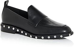 Alexa Studded Apron Toe Loafers