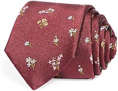 Floral Silk Skinny Tie