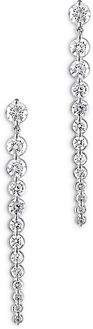 Diamond Line Earrings in 14K White Gold, 1.50 ct. t.w. - 100% Exclusive