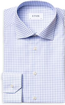 Grid Check Natural Stretch Contemporary Fit Dress Shirt