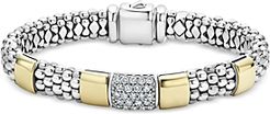 Sterling Silver & 18K Gold High Bar Diamond Bracelet, 7 - 100% Exclusive