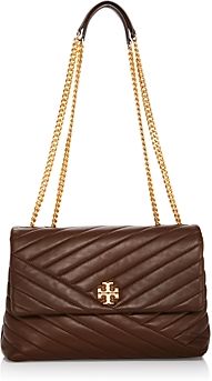 Kira Chevron Leather Shoulder Bag