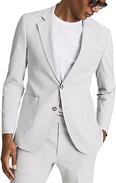 Striped Seersucker Slim Fit Sport Coat