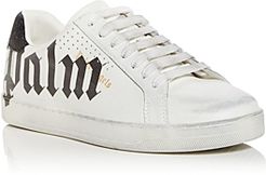 Palm One Logo Print Low Top Sneakers