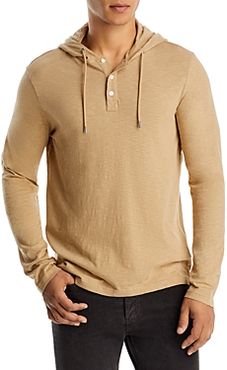 Cotton Textured Hooded Henley