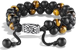 Spiritual Beads Two-Row Bracelet with Black Onyx & Tiger's Eye