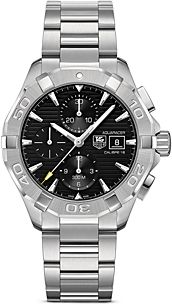 Aquaracer Automatic Chronograph Watch with Black Dial, 43mm