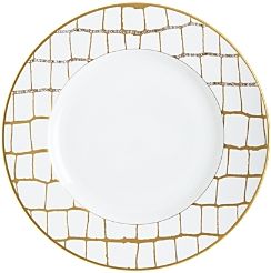 Domenico Vacca by Prouna Alligator Gold Swarovski Crystal Dinner Plate