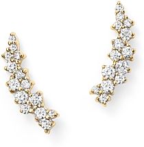 Small Diamond Scatter Ear Climbers in 14K Yellow Gold, .30 ct. t.w.