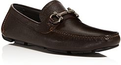 Parigi Double Gancini Bit Pebbled Leather Loafers - Regular