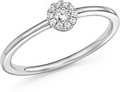Diamond Cluster Stacking Ring in 14K White Gold, .10 ct. t.w. - 100% Exclusive