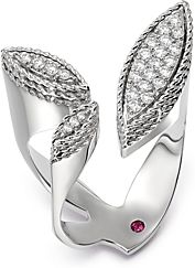 18K White Gold Diamond Petals Diamond Ring - 100% Exclusive