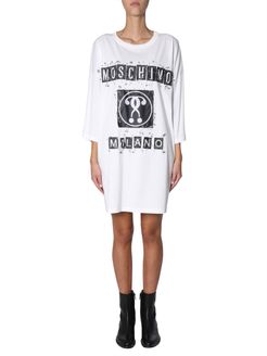 oversize fit dress with logo
