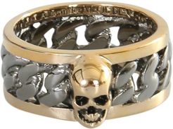 skull ring and chain