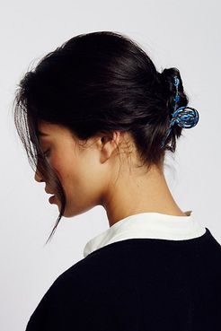 Fine Hair Claw by Free People, Deep ocean blue, One Size