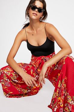 Aloha Printed Wide-Leg Pants by FP One at Free People, Red Combo, XS