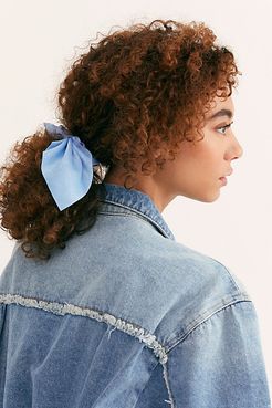 Solid Milano Scrunchie by Free People, Sky, One Size