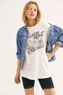 Country Roads Tee by Midnight Rider at Free People, Coconut Milk, XS