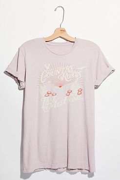 Country Roads Tee by Midnight Rider at Free People, Light Lilac, M