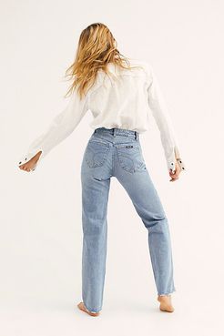 Classic Straight Jeans by Rolla's at Free People, 90's Blue, 25