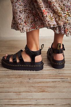 Blaire Flatform Sandals by Dr. Martens at Free People, Black Patent, US 6