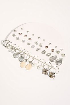 Infinite Stud Set by Free People, Silver Shell, One Size